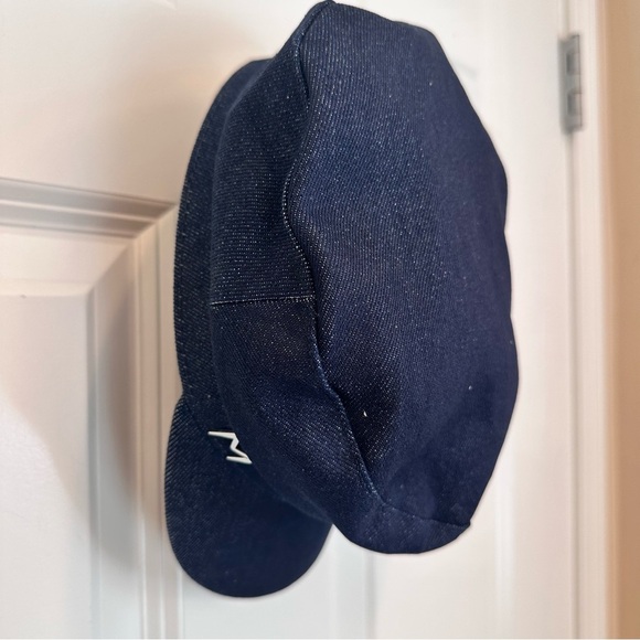 NWOT Marella by Max Mara Beret of Denim Cotton with Visor Lined. Sz:OS Spring - Picture 11 of 16